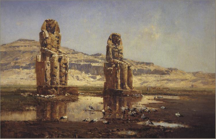 Victor Huguet The Colossi of Memnon.